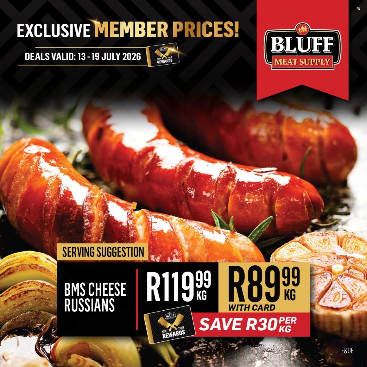 BLUFF MEAT SUPPLY specials - From Monday 13 Jul 2026