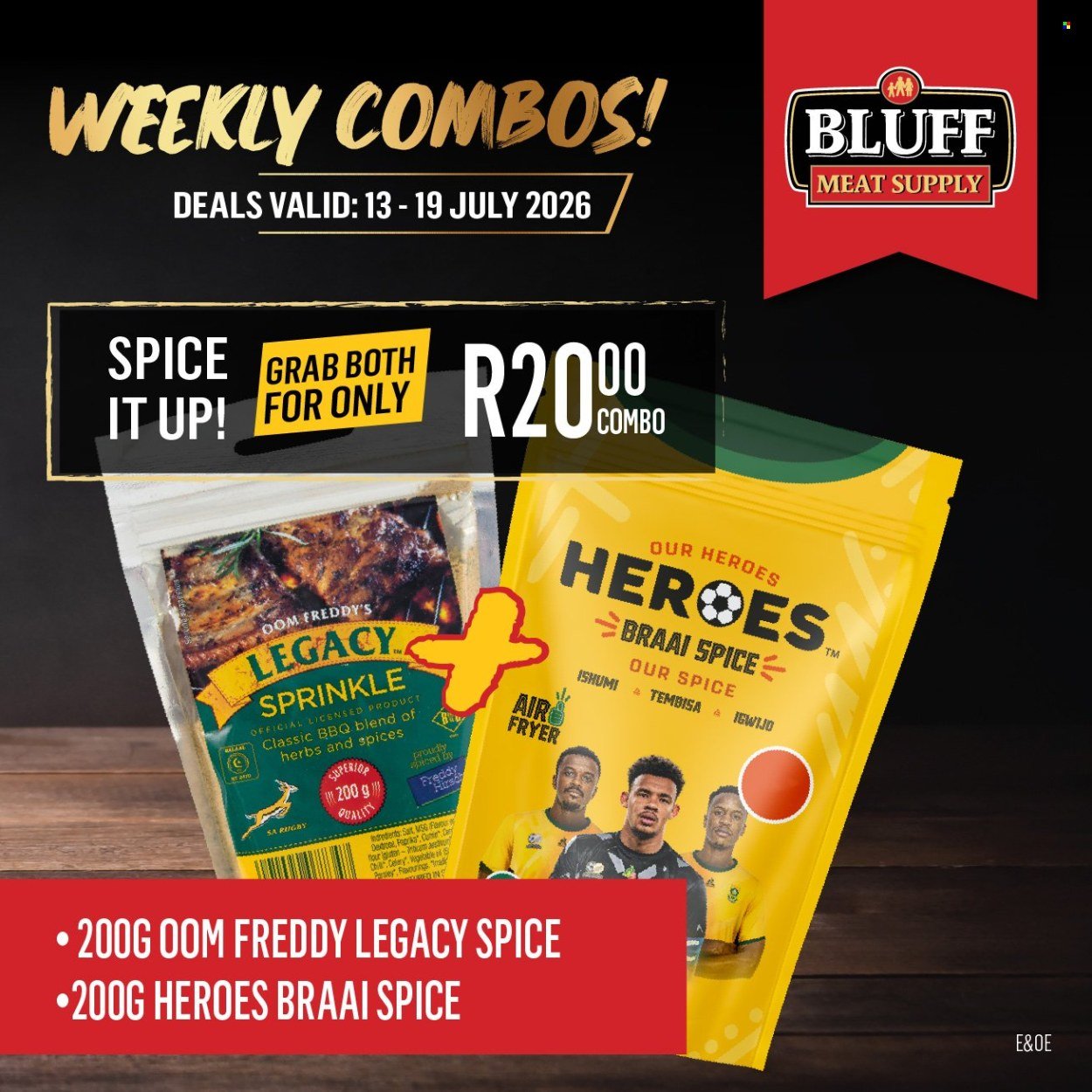 BLUFF MEAT SUPPLY specials - From Monday 13 Jul 2026