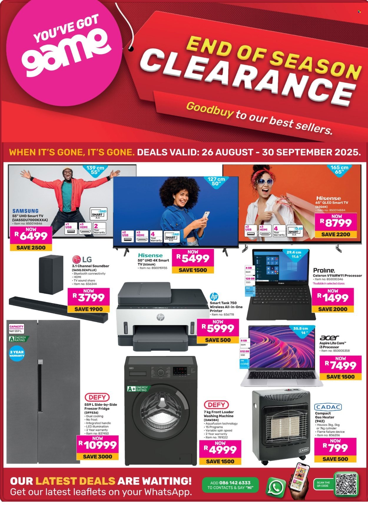 GAME specials - End Of Season Clearance (2025-08-26 - 2025-09-30) | 1