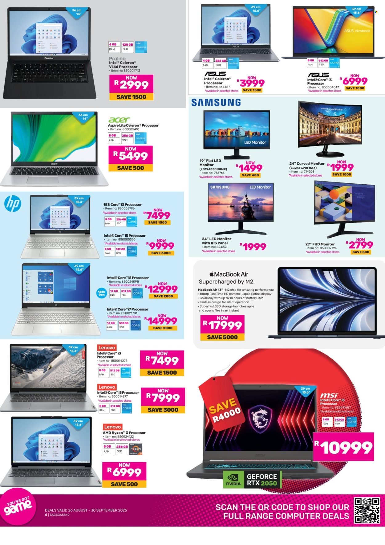 GAME specials - End Of Season Clearance (2025-08-26 - 2025-09-30) | 6
