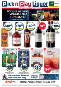 PICK N PAY specials - Weekend Liquor Specials (2025-12-12 - 2025-12-14)