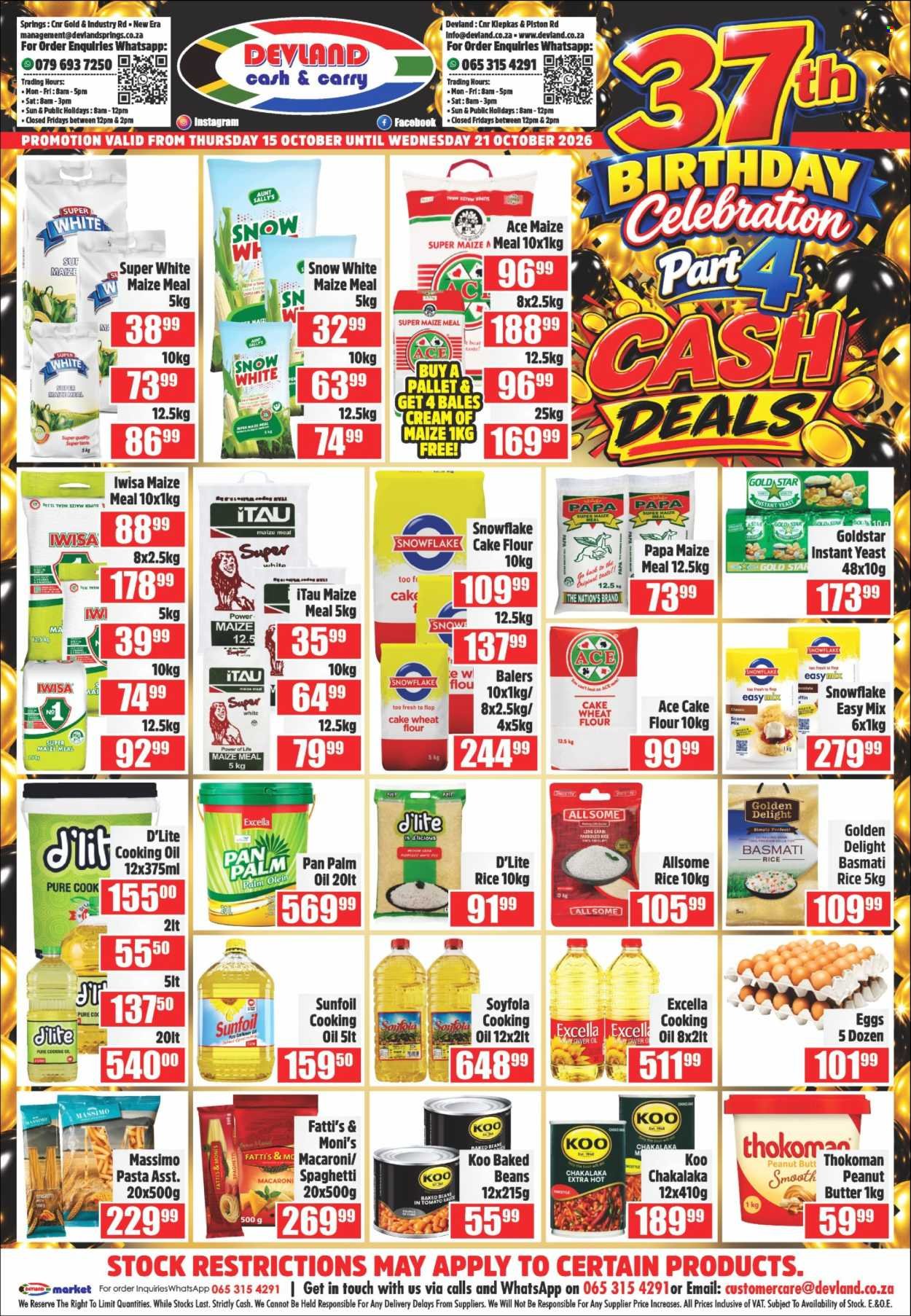 DEVLAND specials - From Thursday 15 Oct 2026