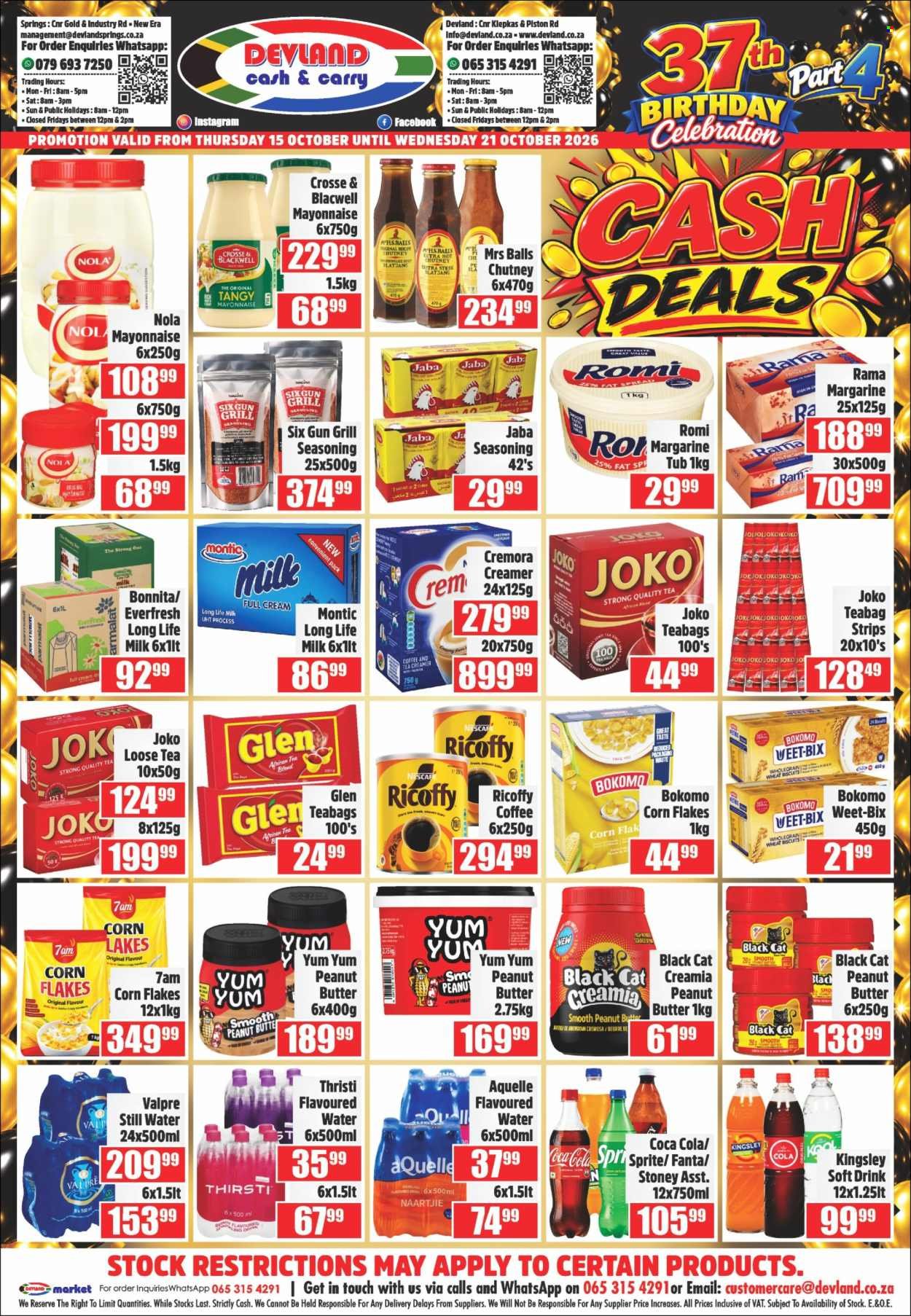 DEVLAND specials - From Thursday 15 Oct 2026