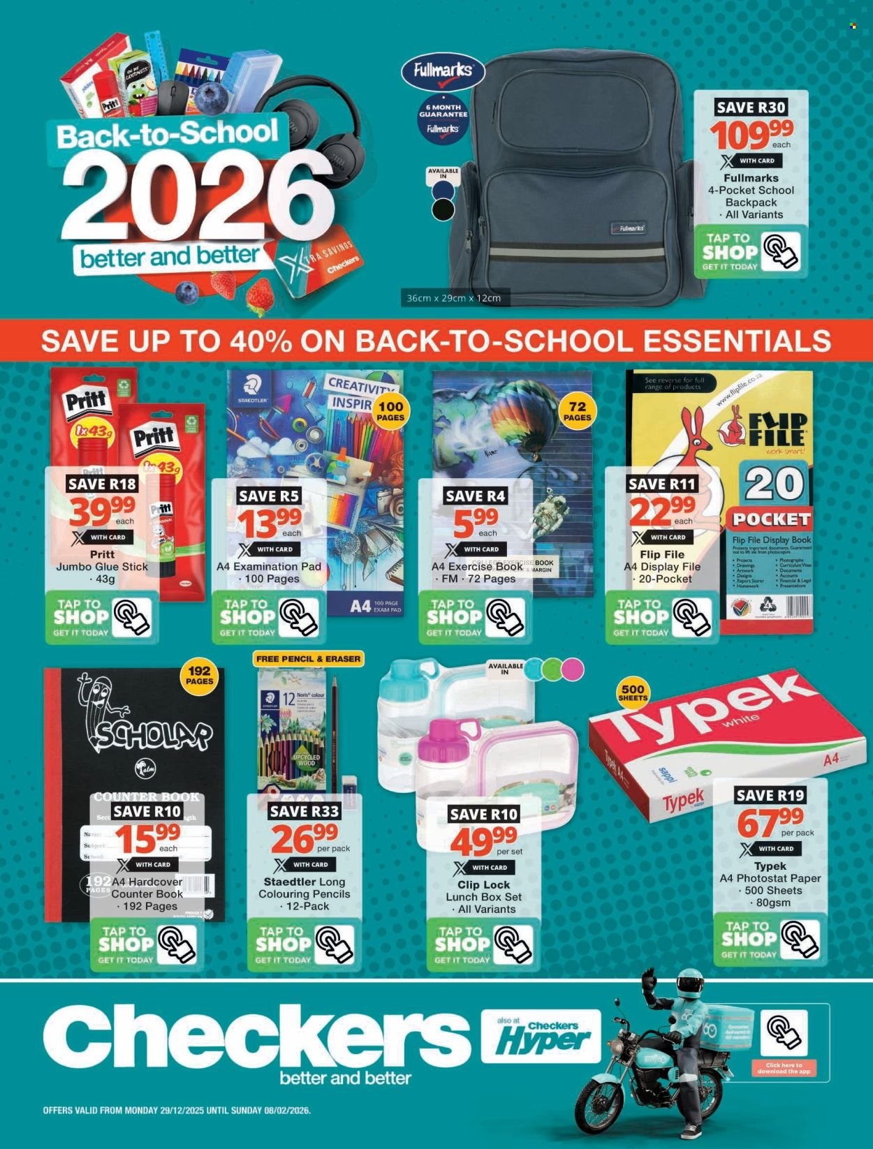 CHECKERS specials - Back To School Promotion (2025-12-29 - 2026-02-08) | 1