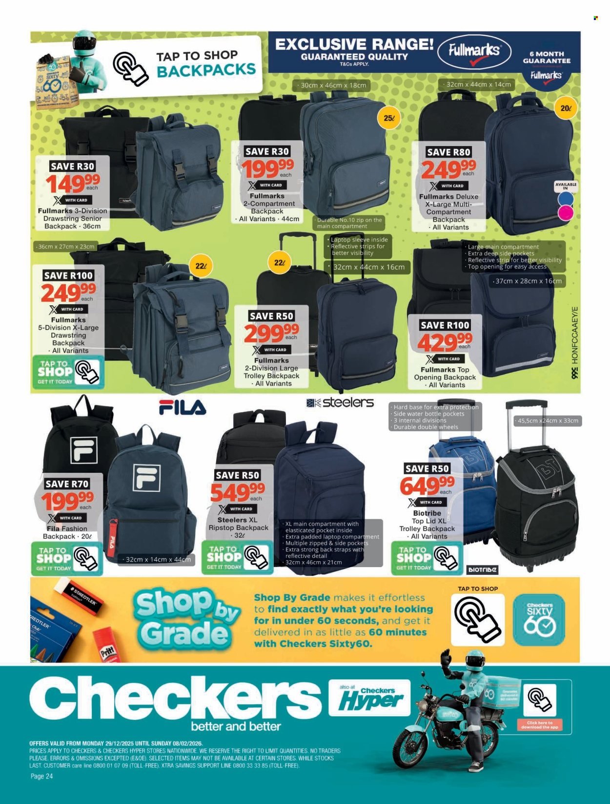 CHECKERS specials - Back To School Promotion (2025-12-29 - 2026-02-08) | 24