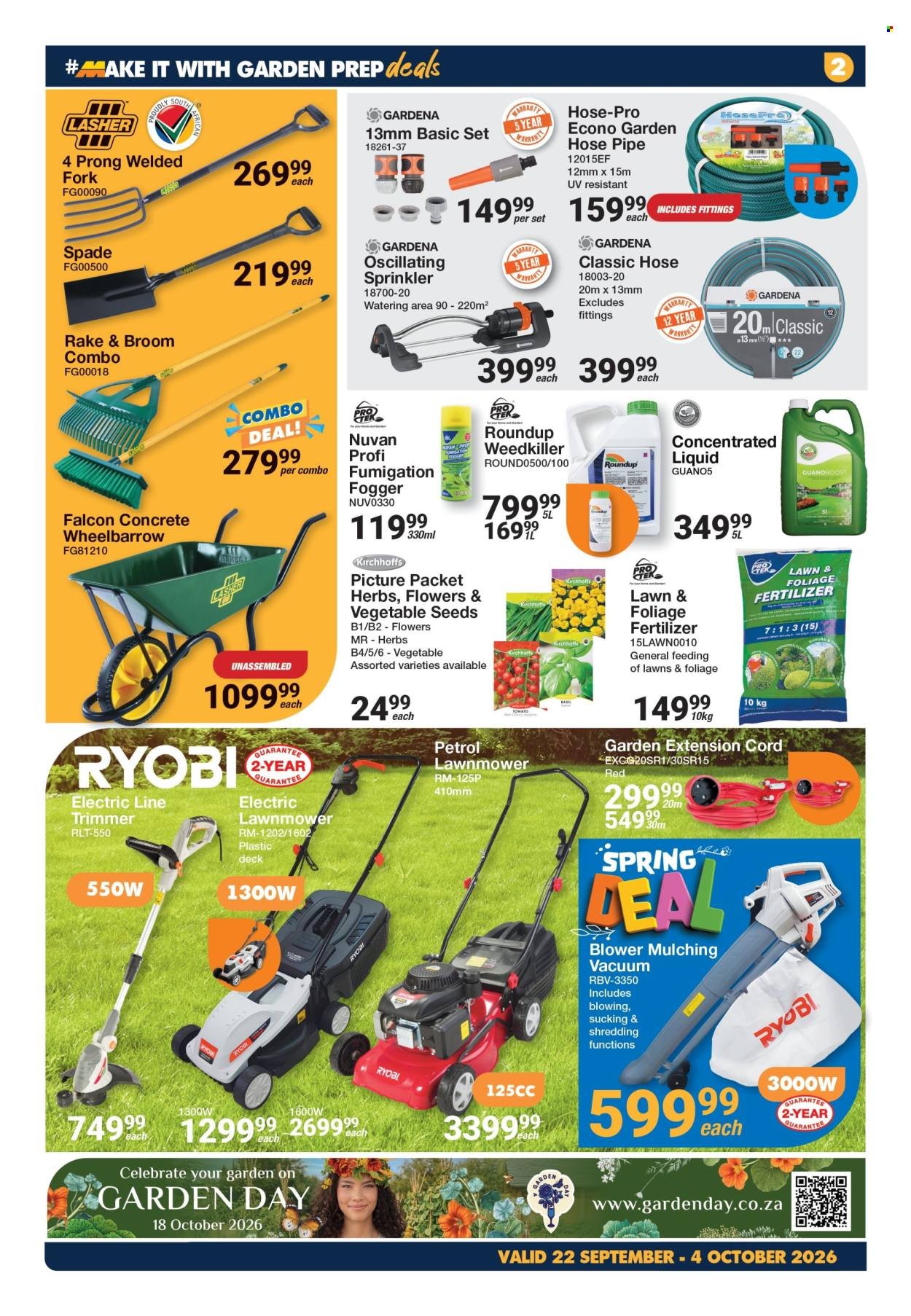 MICA specials - From Tuesday 22 Sept 2026