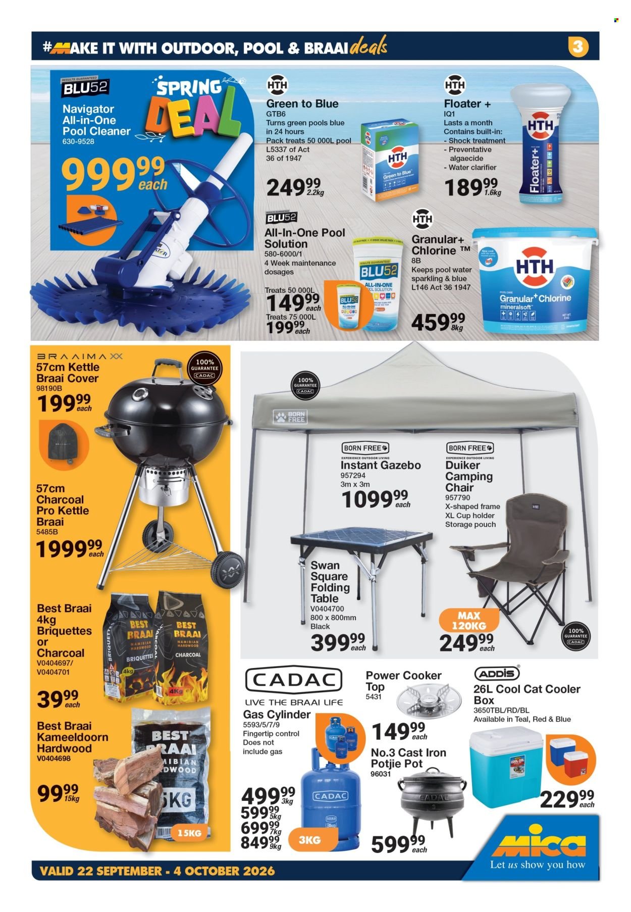 MICA specials - From Tuesday 22 Sept 2026