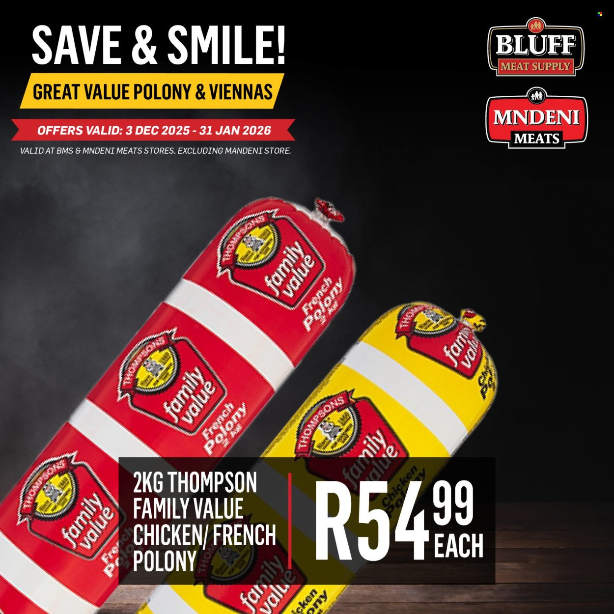 BLUFF MEAT SUPPLY specials - From Wednesday 3 Dec 2025 (2025-12-03 - 2026-01-31) | 3