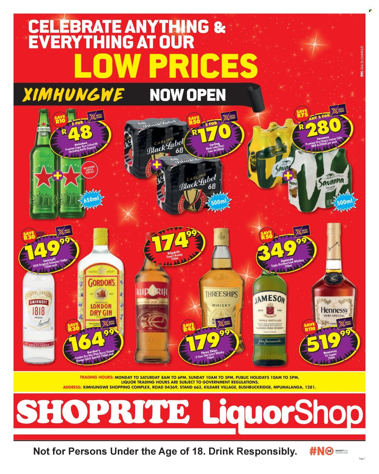 SHOPRITE specials - LiquorShop Deals Store Opening Ximhungwe