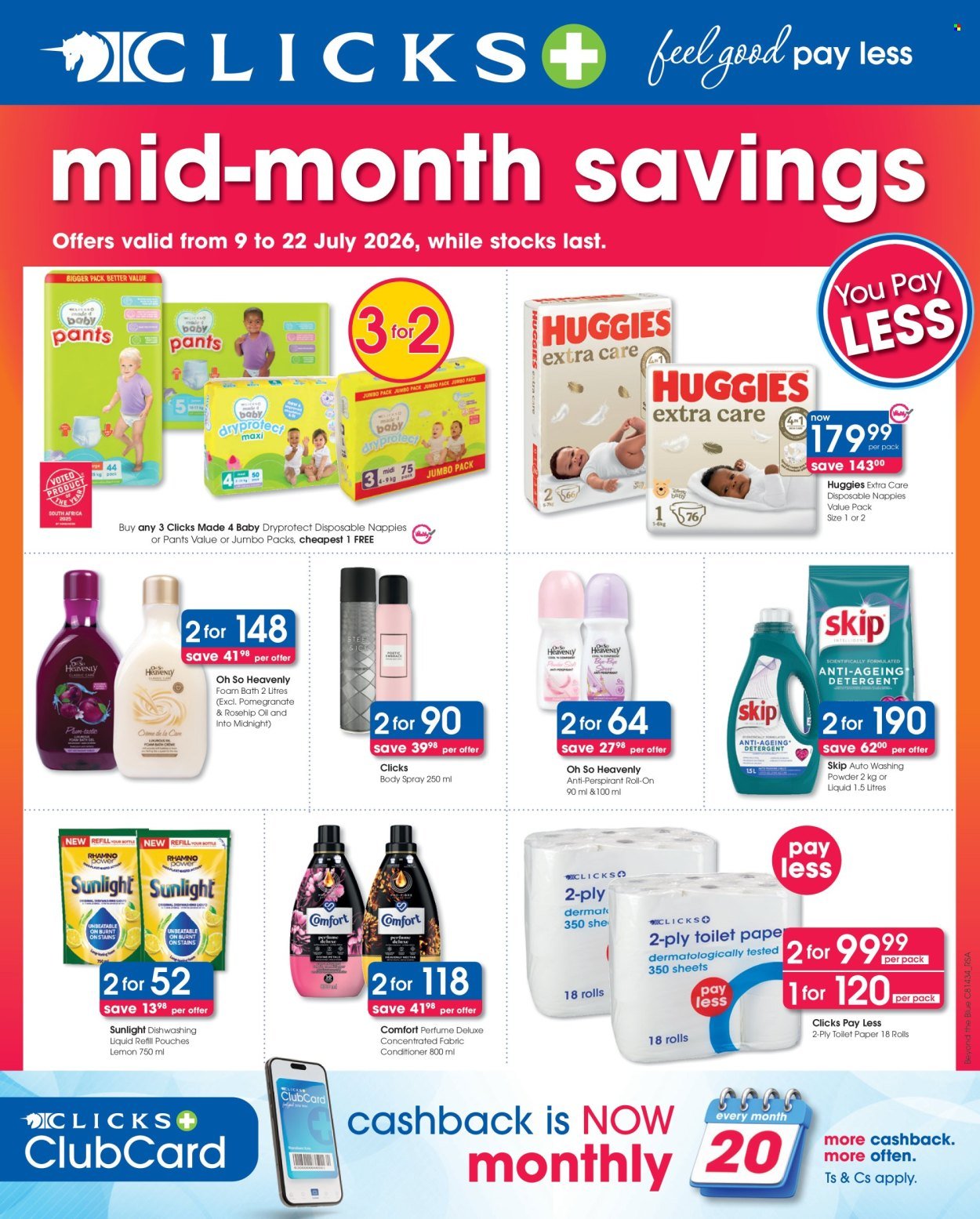 CLICKS specials - From Thursday 9 Jul 2026