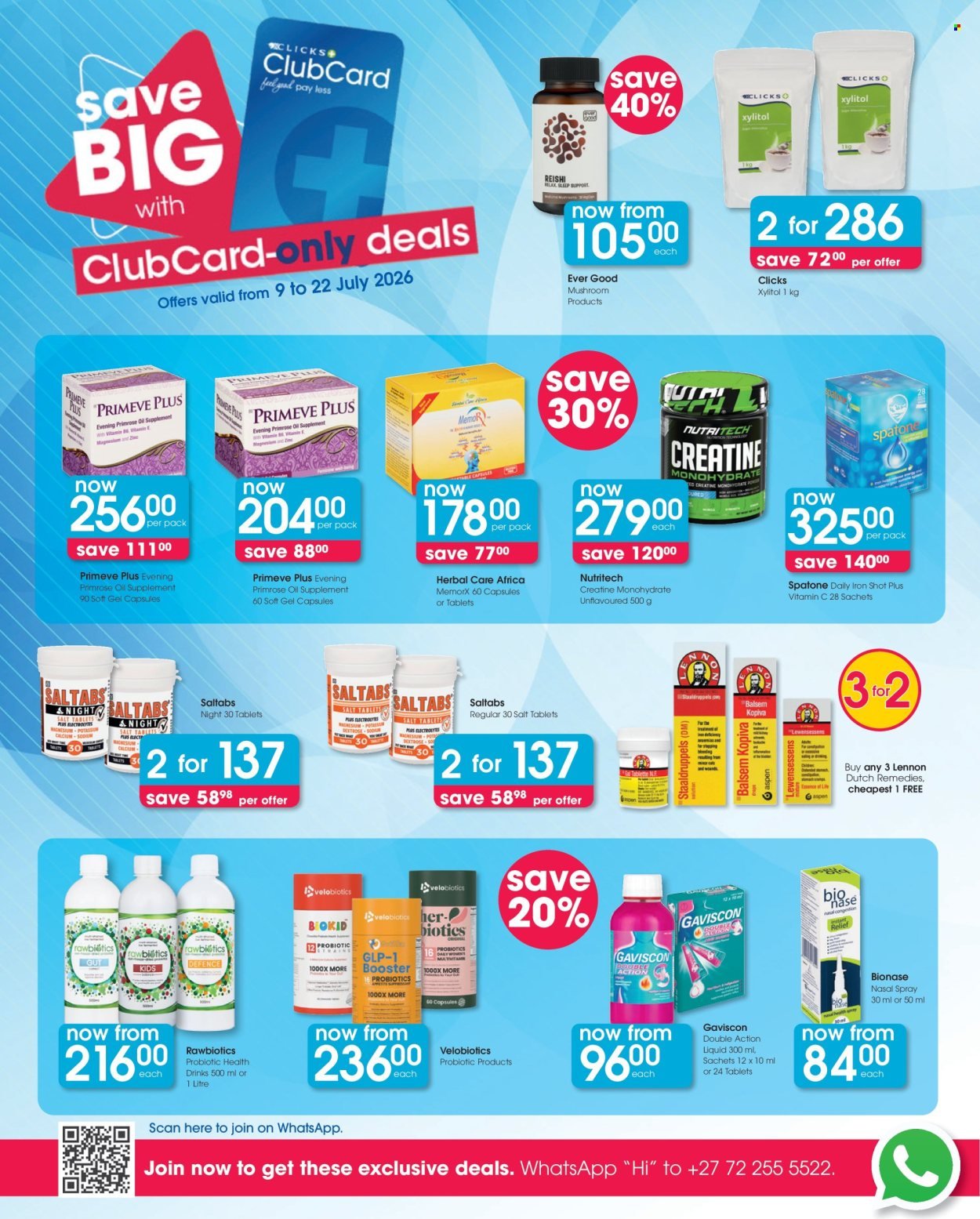 CLICKS specials - From Thursday 9 Jul 2026