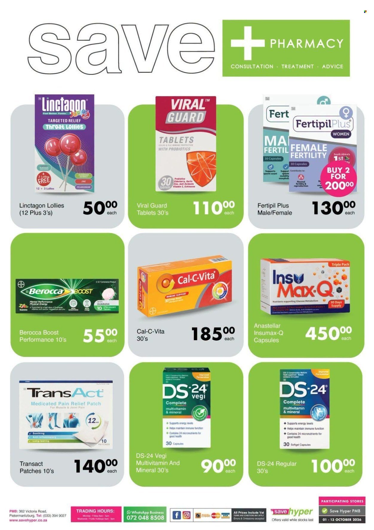 SAVE specials - From Thursday 1 Oct 2026