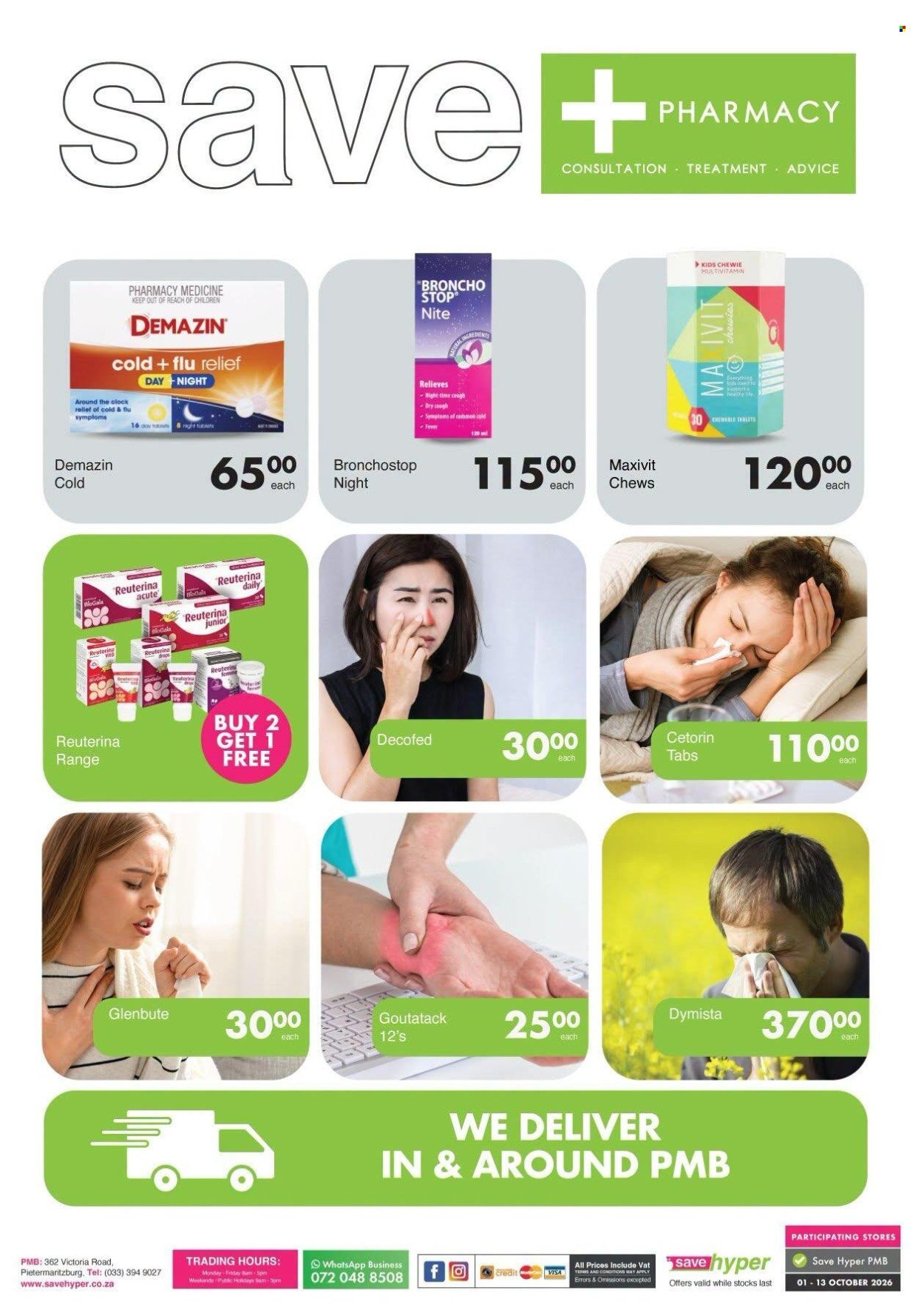 SAVE specials - From Thursday 1 Oct 2026