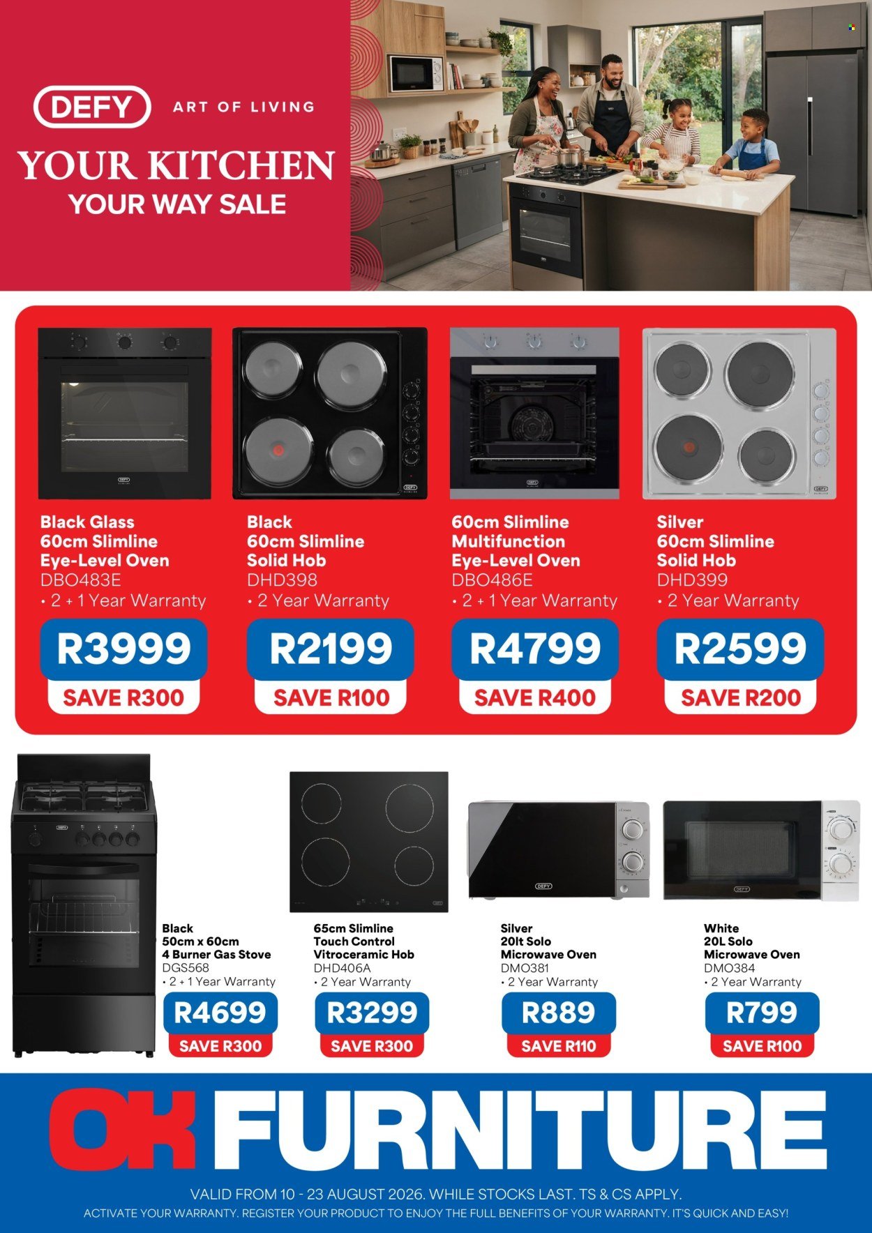 OK FURNITURE specials - From Monday 10 Aug 2026