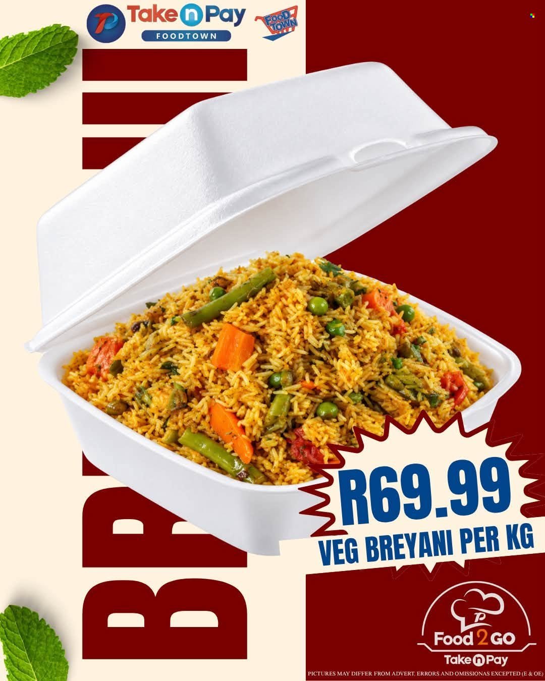 TAKE N PAY specials - From Monday 14 Sept 2026