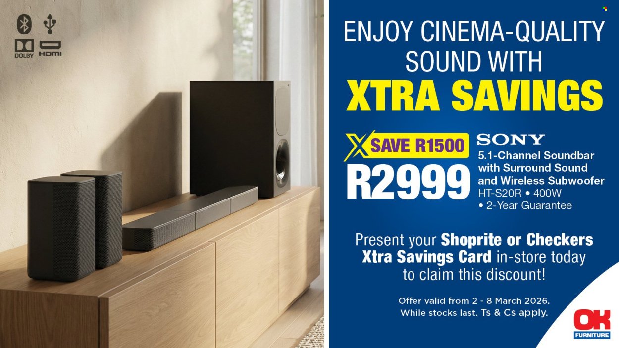 OK FURNITURE specials - From Monday 2 Mar 2026 (2026-03-02 - 2026-03-08) | 1