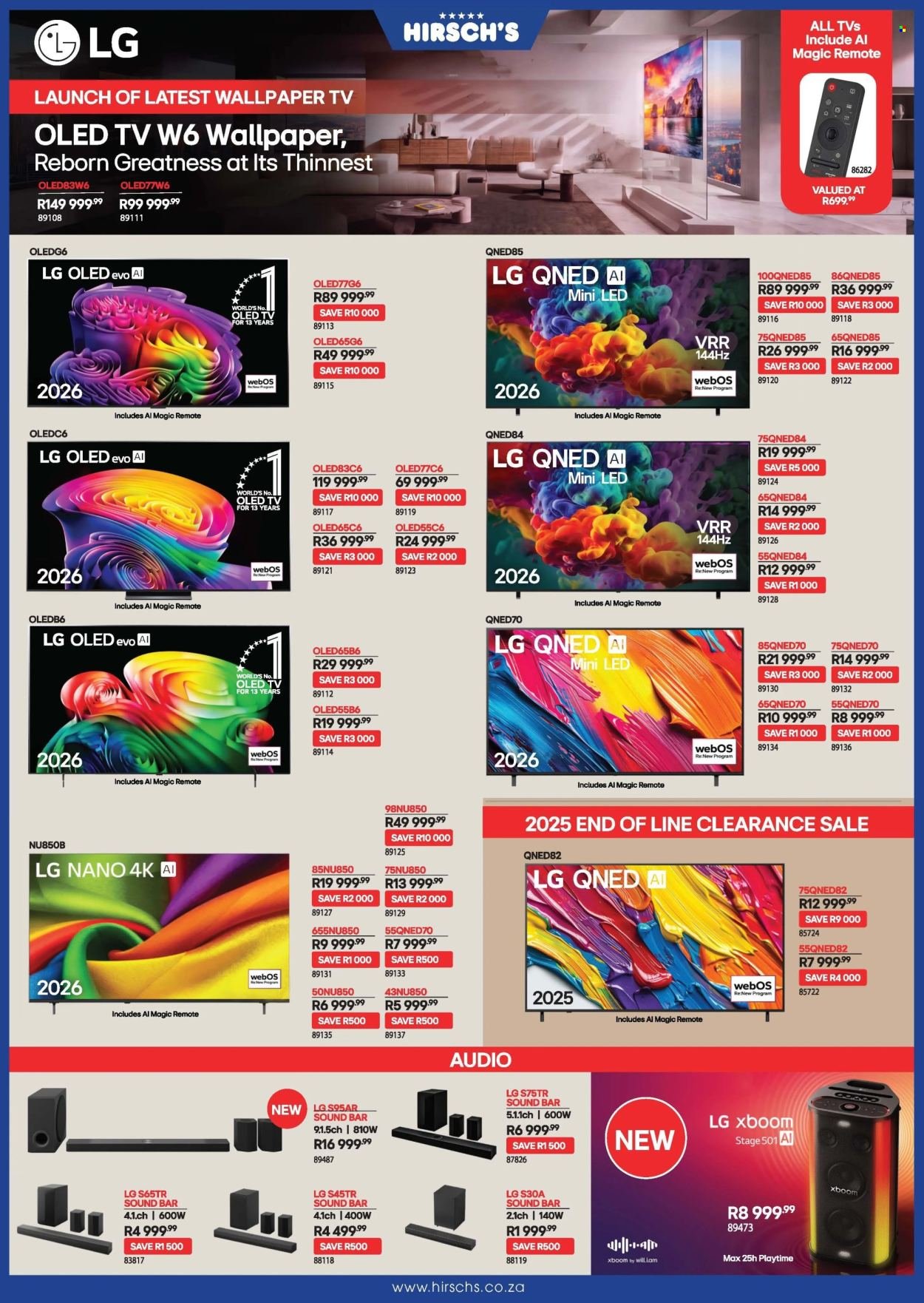 HIRSCH'S specials - August 2026