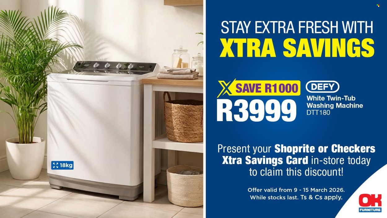 OK FURNITURE specials - From Monday 9 Mar 2026 (2026-03-09 - 2026-03-15) | 1