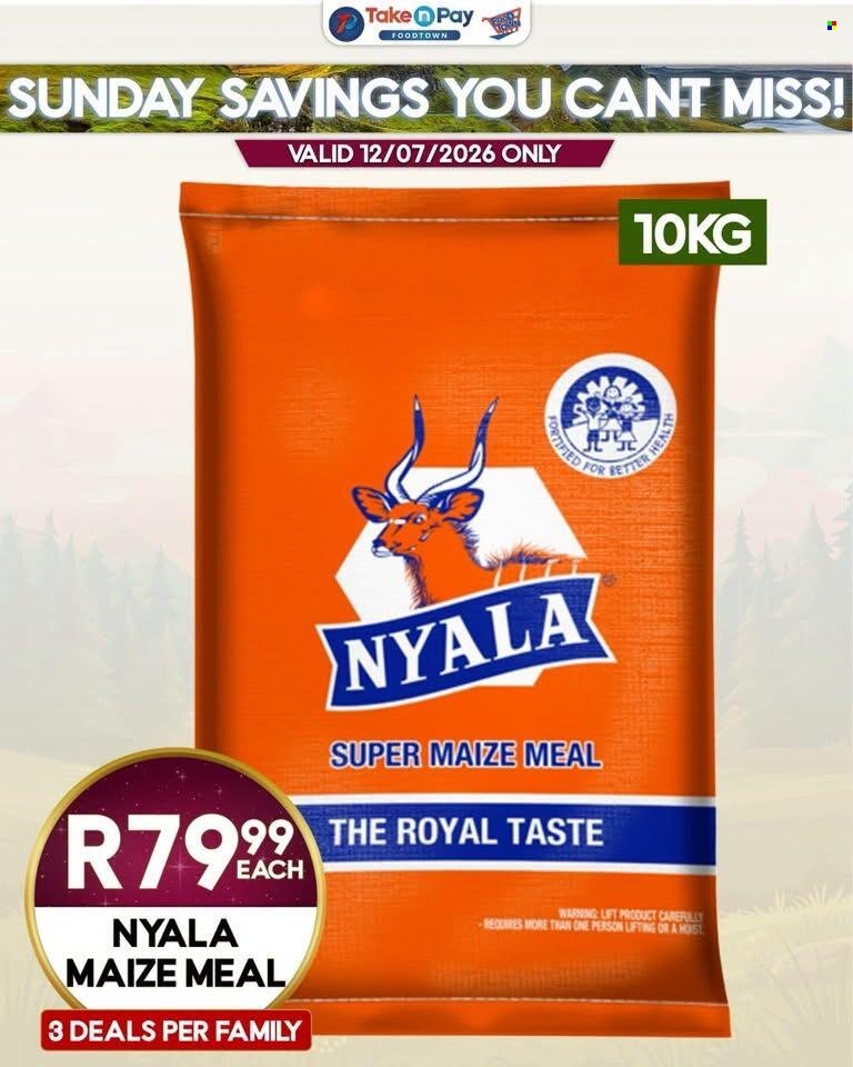 TAKE N PAY specials - From Sunday 12 Jul 2026