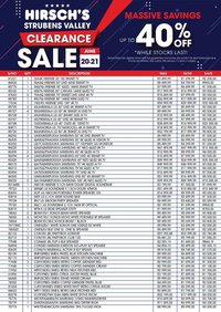 HIRSCH'S specials - From Saturday 20 Jun 2026