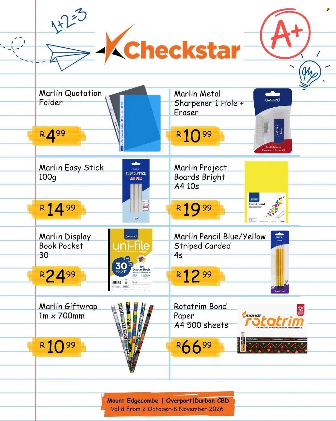 CHECKSTAR specials - From Friday 2 Oct 2026