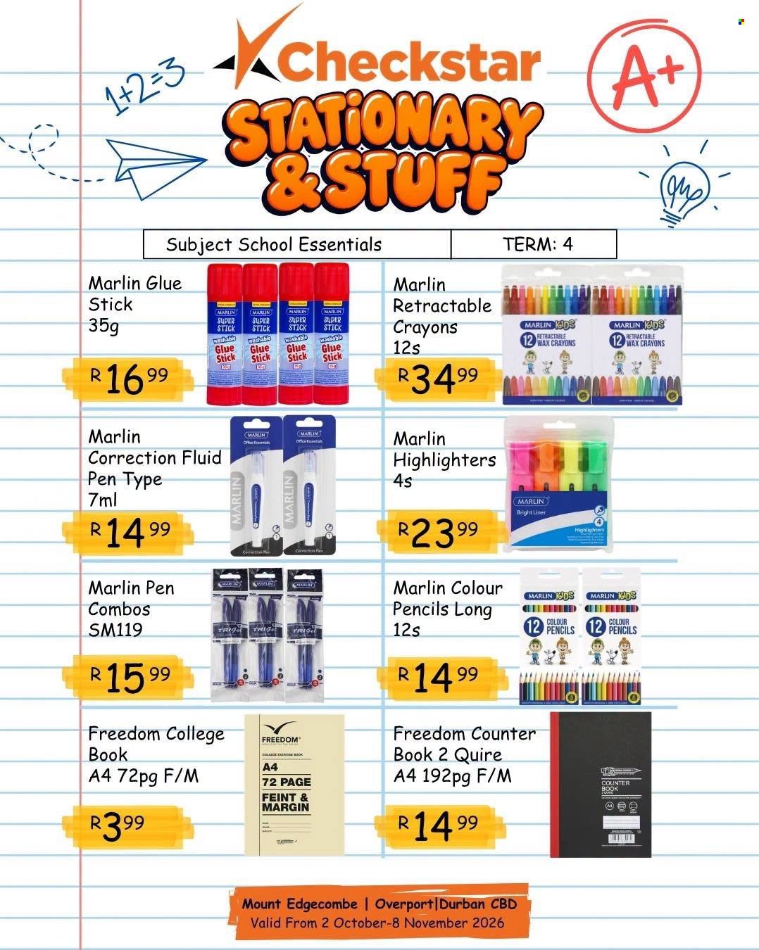 CHECKSTAR specials - From Friday 2 Oct 2026