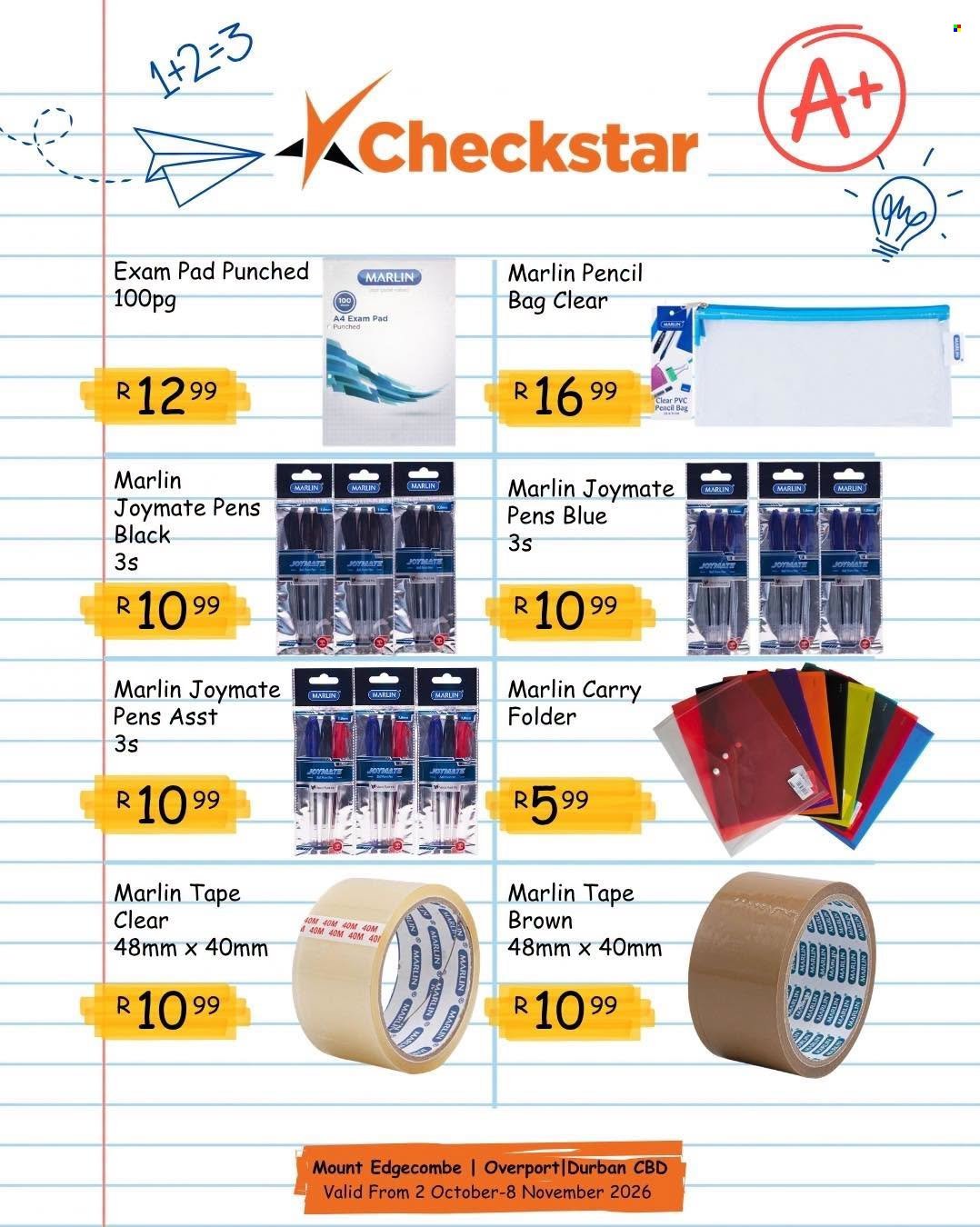 CHECKSTAR specials - From Friday 2 Oct 2026