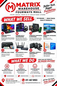 MATRIX WAREHOUSE specials - October 2026