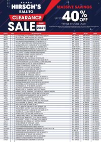 HIRSCH'S specials - From Saturday 20 Jun 2026
