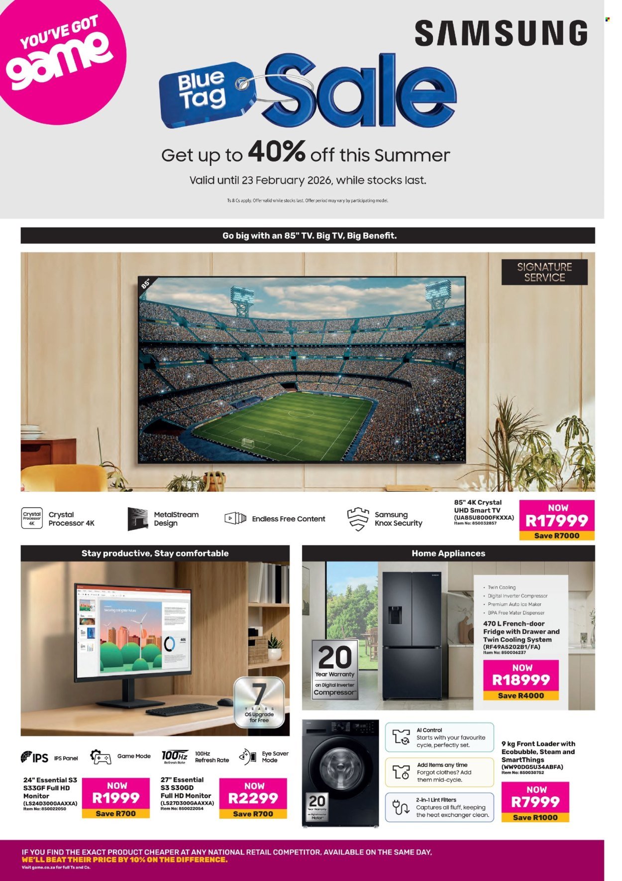 GAME specials - Samsung Blue Tag Sale (2026-01-23 - 2026-02-23) | 1