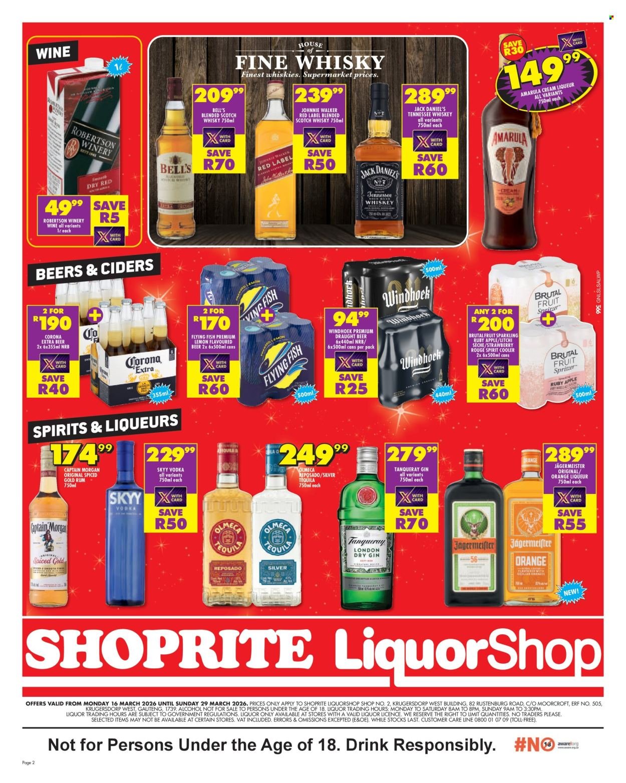 SHOPRITE specials - LiquorShop Low Prices Krugersdorp West (2026-03-16 - 2026-03-29) | 2