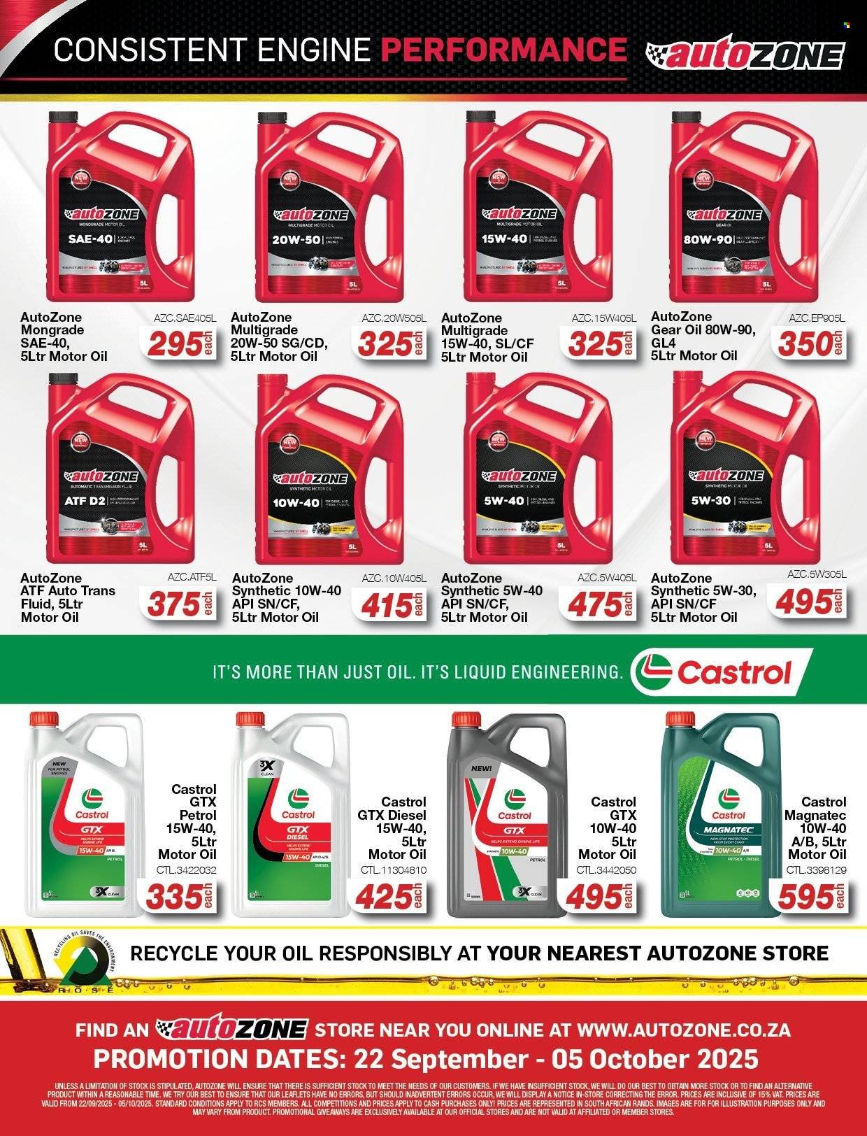 AUTOZONE specials - National September (2025-09-22 - 2025-10-05) | 24