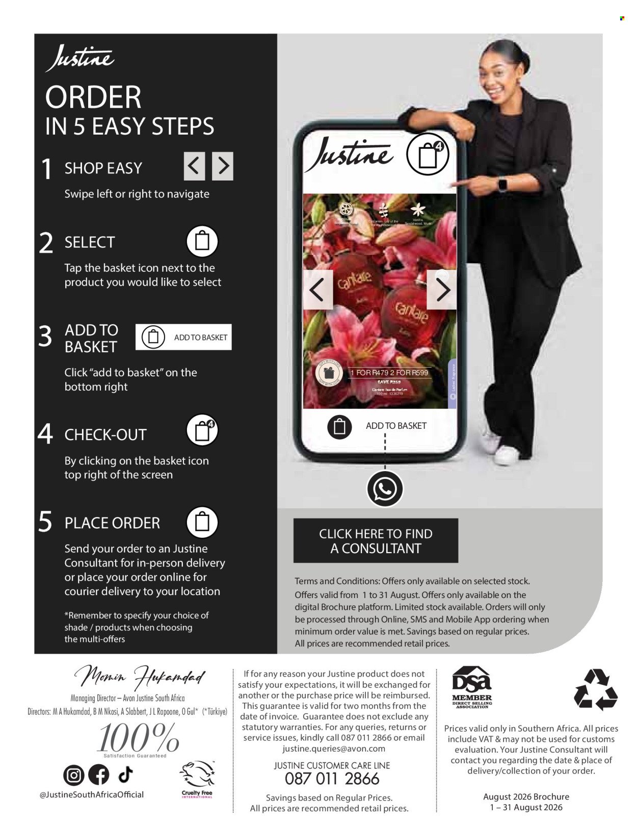 JUSTINE specials - AUGUST