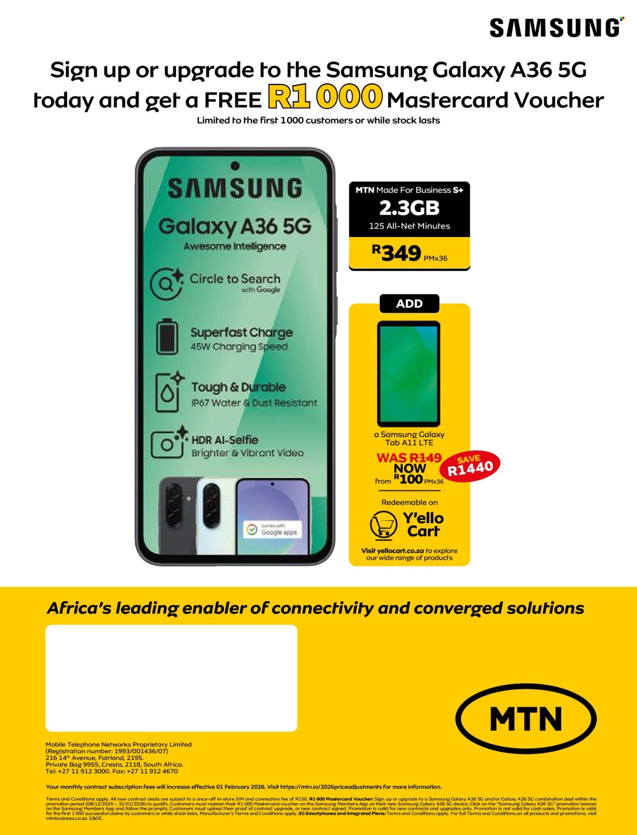 MTN specials - From Monday 8 Dec 2025 (2025-12-08 - 2026-01-31) | 12