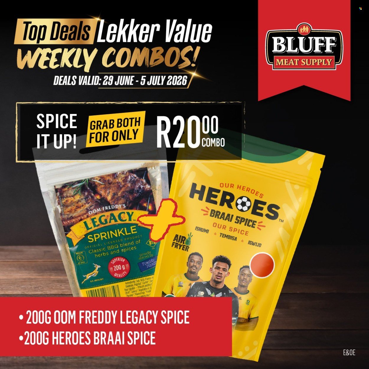 BLUFF MEAT SUPPLY specials - From Monday 29 Jun 2026