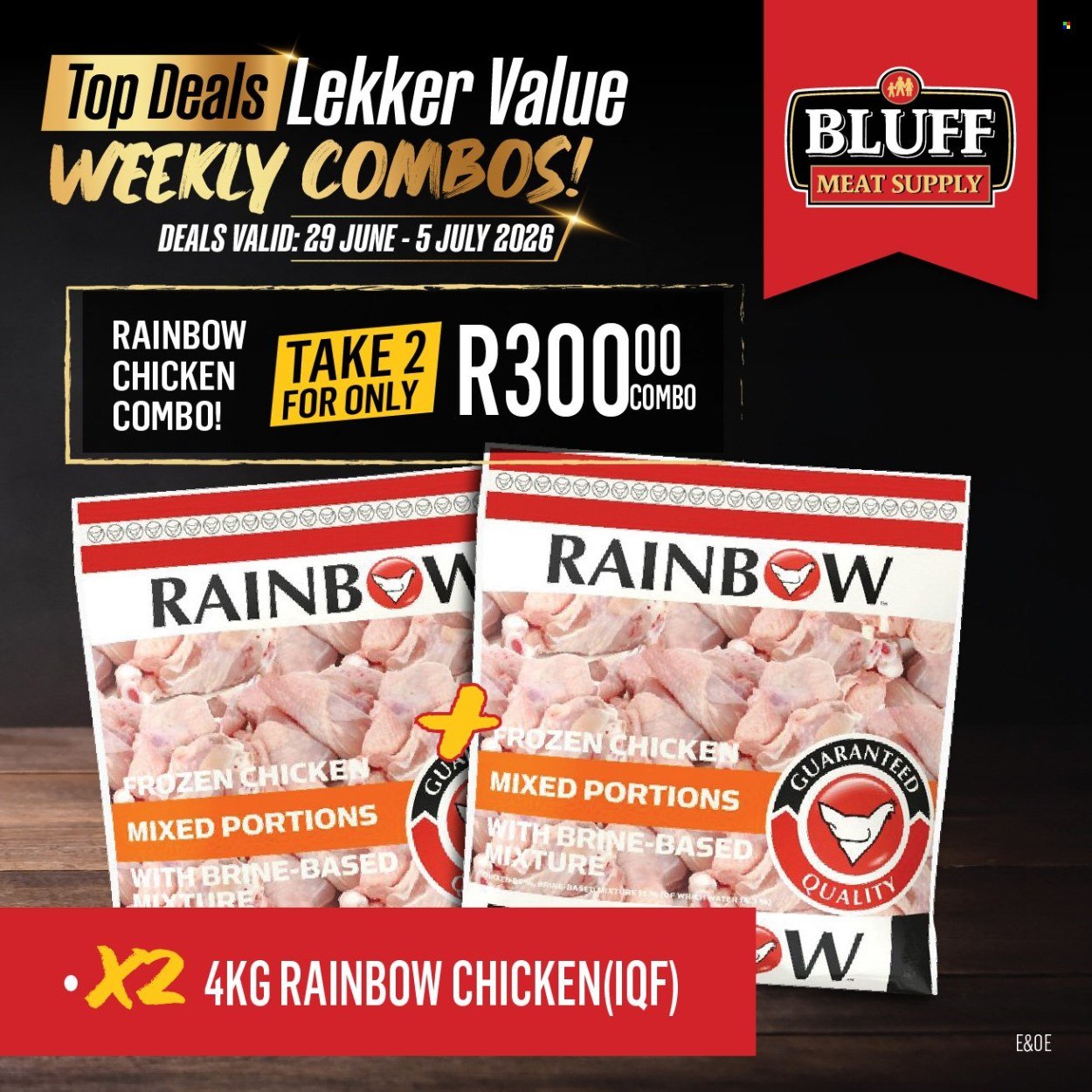 BLUFF MEAT SUPPLY specials - From Monday 29 Jun 2026