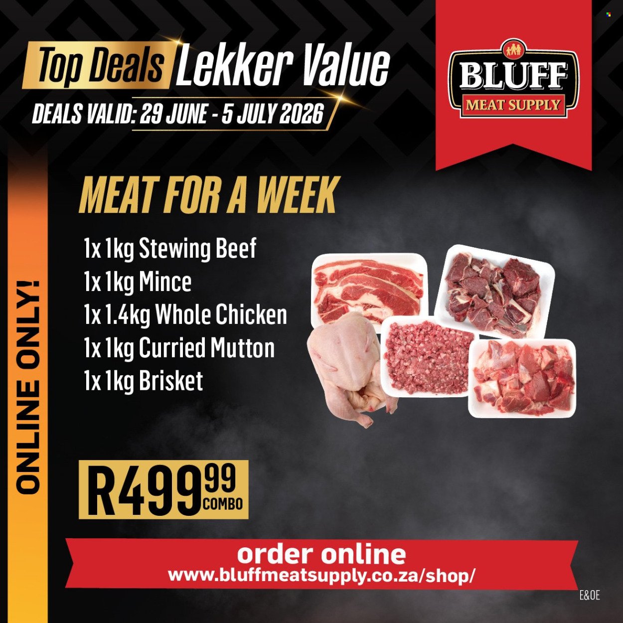 BLUFF MEAT SUPPLY specials - From Monday 29 Jun 2026