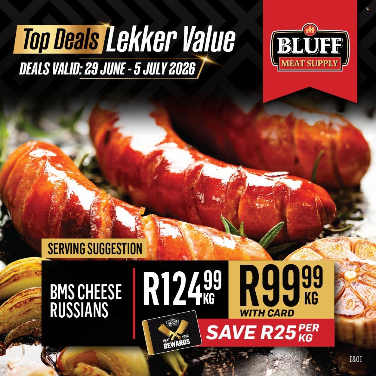 BLUFF MEAT SUPPLY specials - From Monday 29 Jun 2026