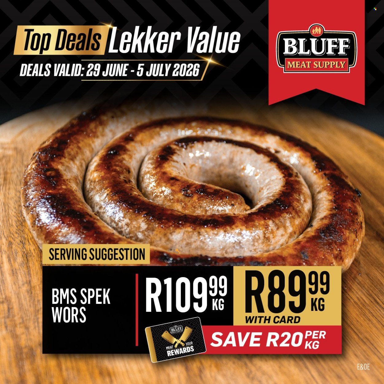 BLUFF MEAT SUPPLY specials - From Monday 29 Jun 2026