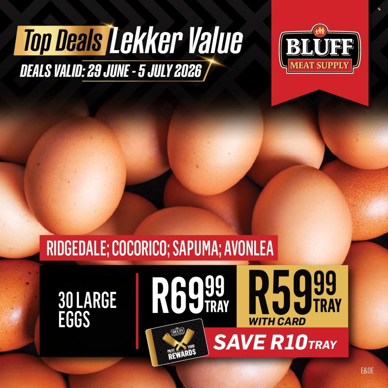BLUFF MEAT SUPPLY specials - From Monday 29 Jun 2026