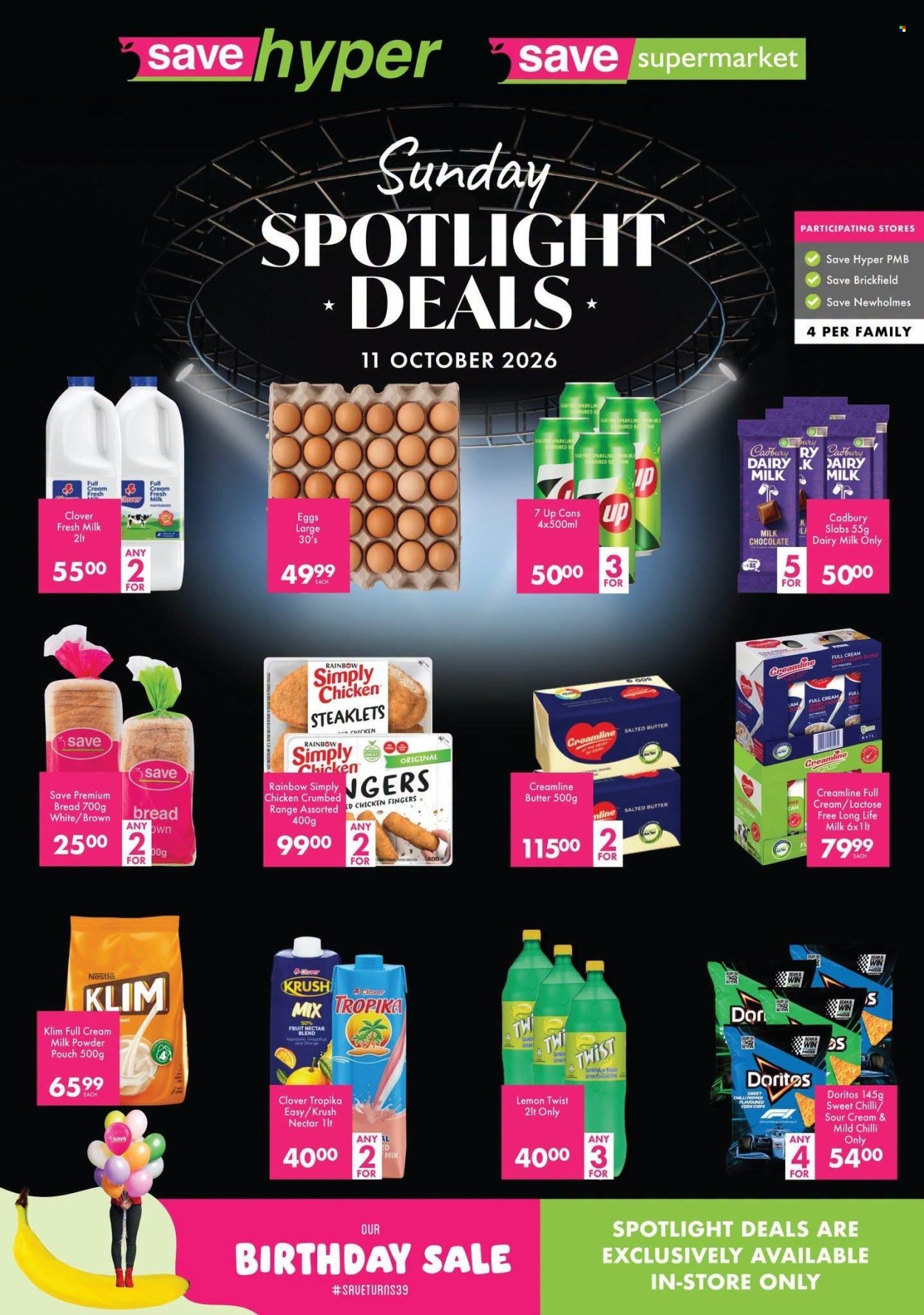 SAVE specials - From Sunday 11 Oct 2026