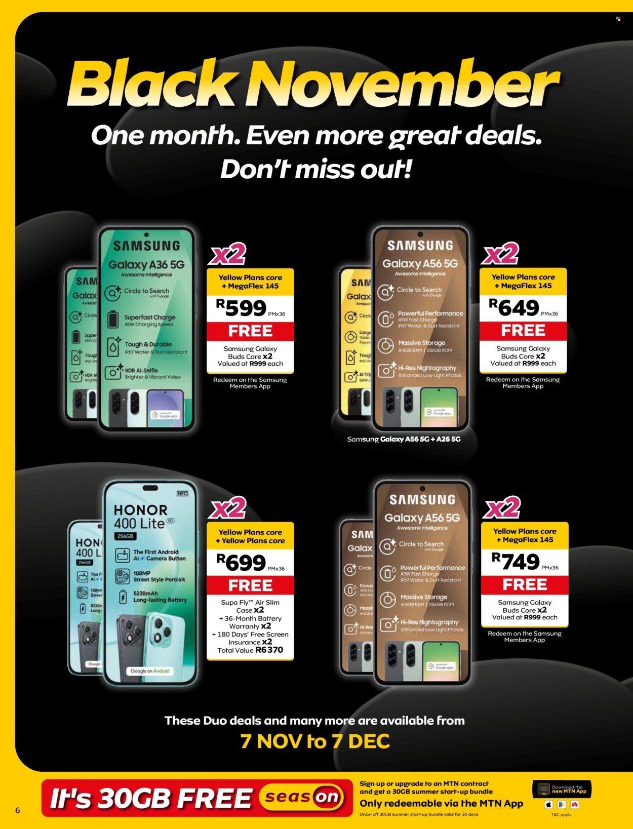 MTN specials - From Friday 7 Nov 2025 (2025-11-07 - 2025-12-07) | 6