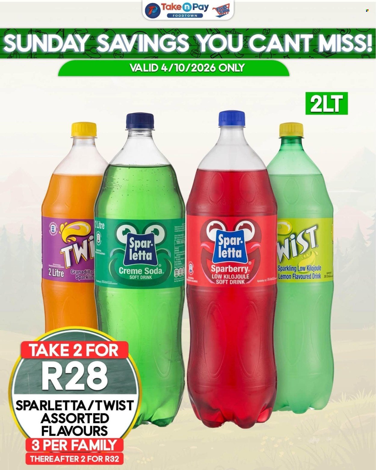 TAKE N PAY specials - From Sunday 4 Oct 2026