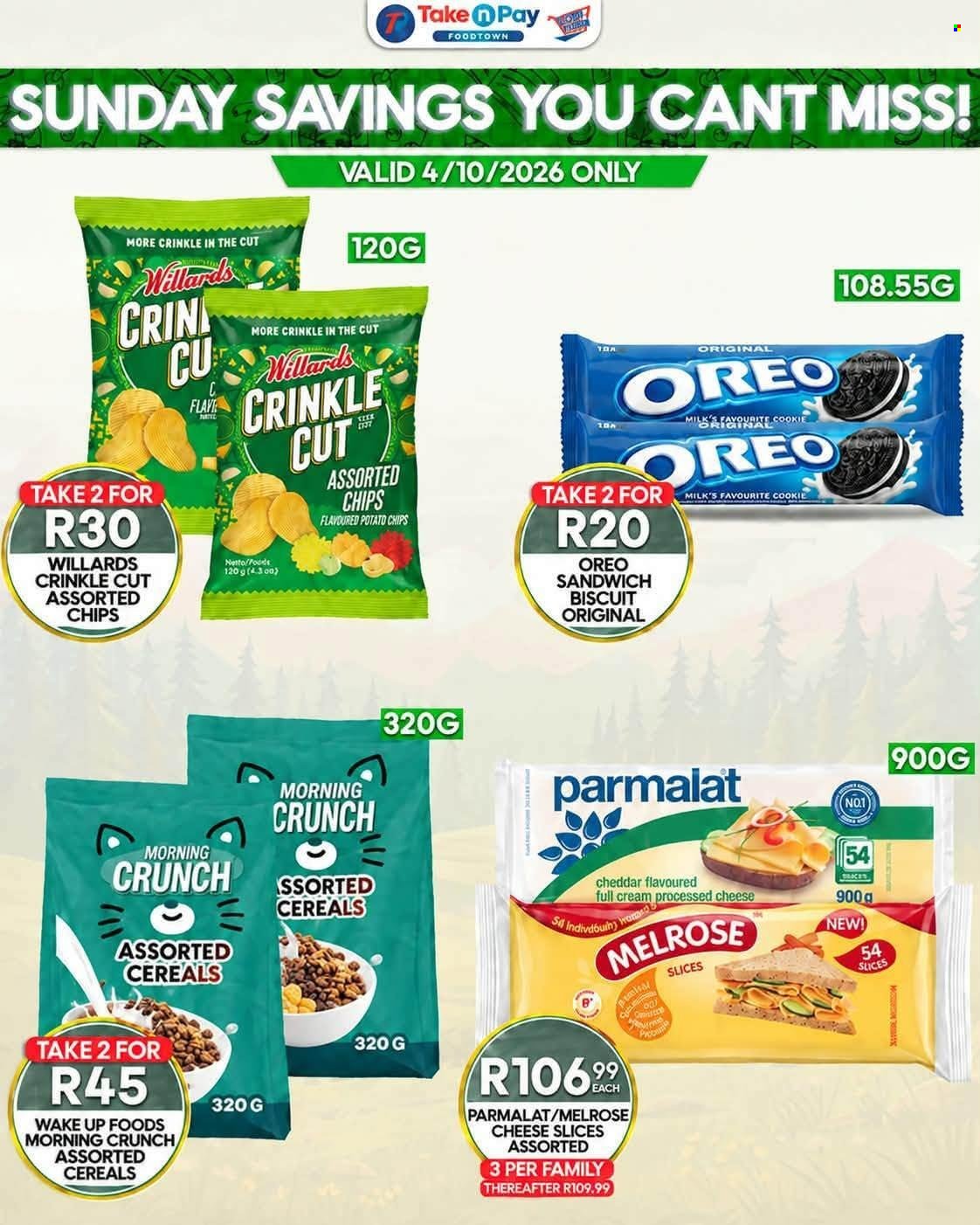 TAKE N PAY specials - From Sunday 4 Oct 2026