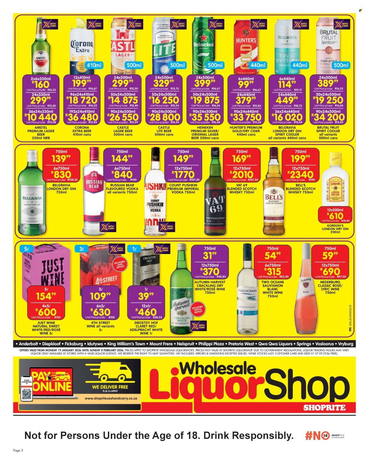 SHOPRITE specials - Wholesale LiquorShop Deals Selected Stores (2026-01-19 - 2026-02-08) | 2