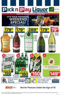 PICK N PAY specials - Liquor Weekend Specials (2026-02-26 - 2026-03-01)