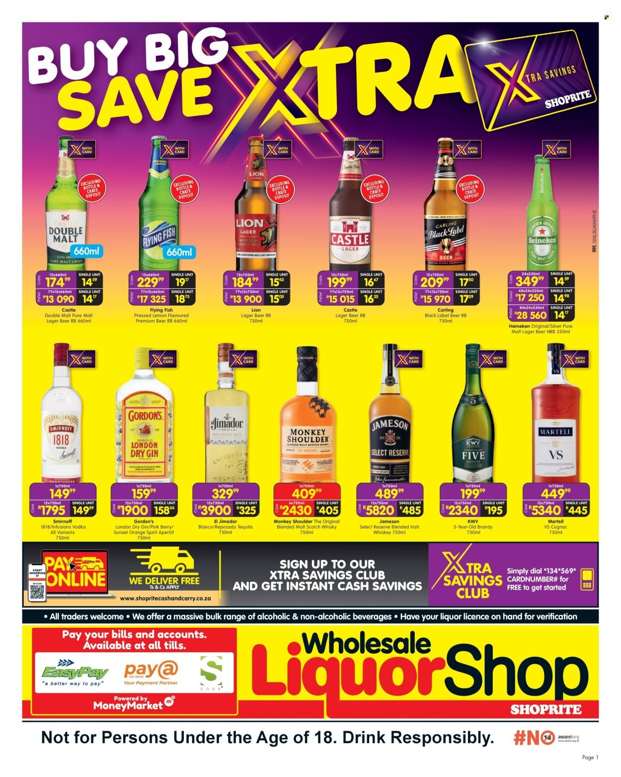 SHOPRITE specials - Wholesale LiquorShop Savings Selected Stores