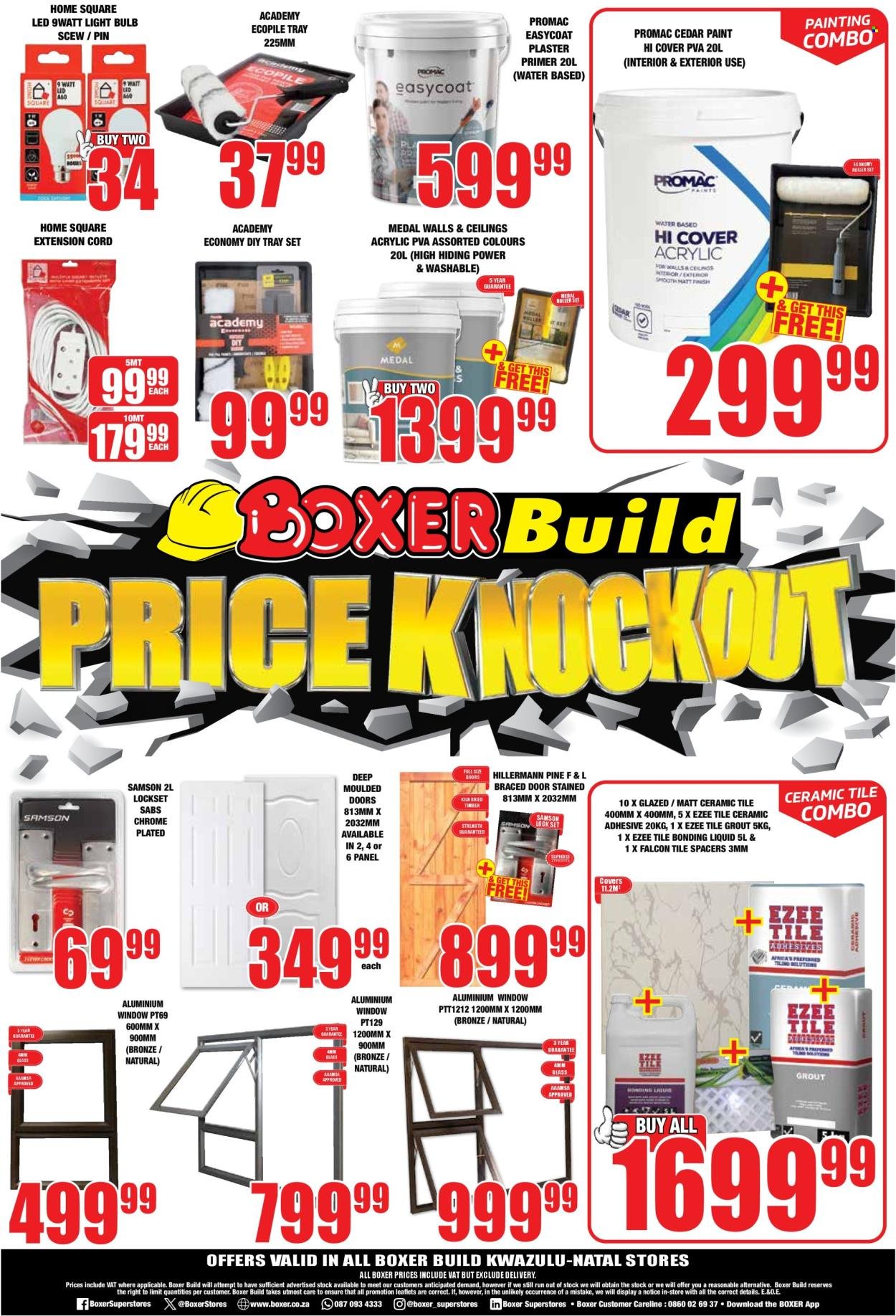 BOXER specials - KZN Price Knockout Build