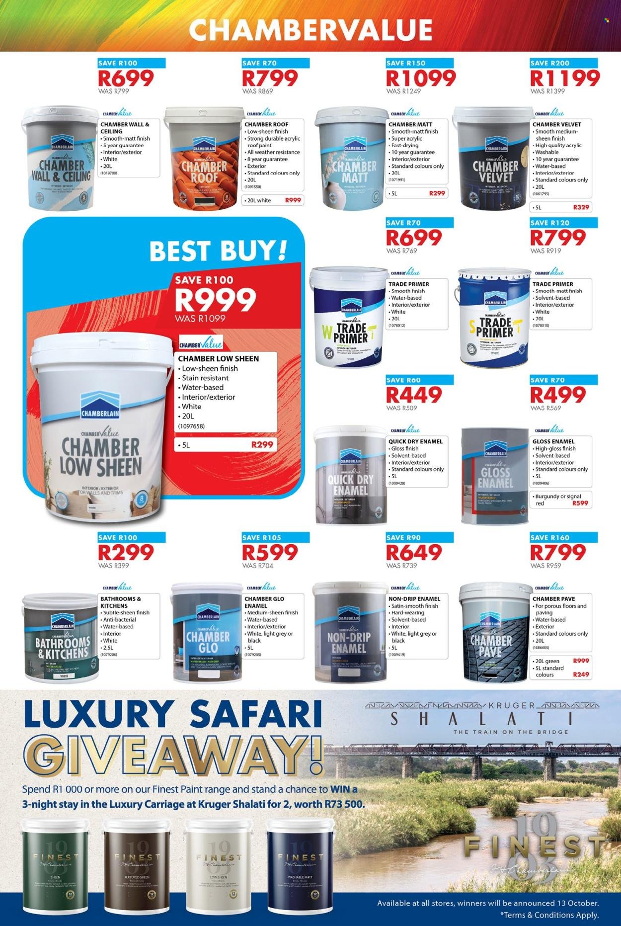 CHAMBERLAIN specials - From Monday 21 Sept 2026