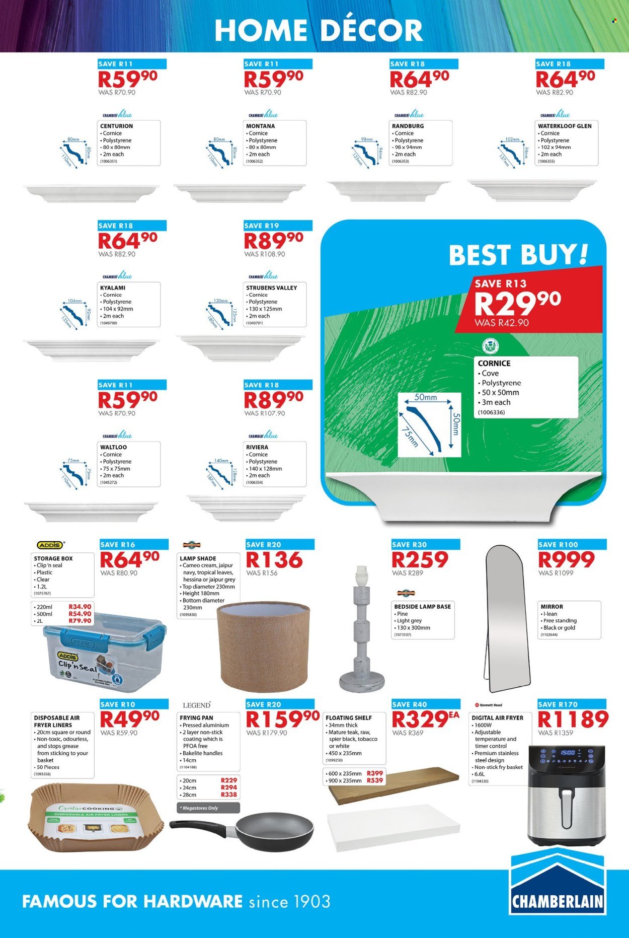 CHAMBERLAIN specials - From Monday 21 Sept 2026